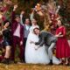 Bride and groom sharing an emotional first look outdoors during their Atlanta wedding photography timeline session