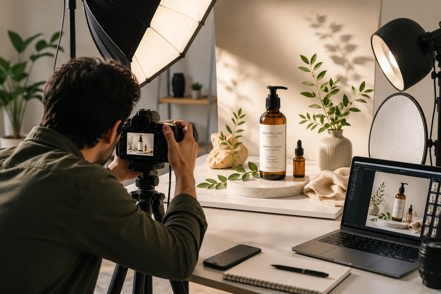Skincare product photographed on a pure white background for an Amazon listing — Atlanta product photography