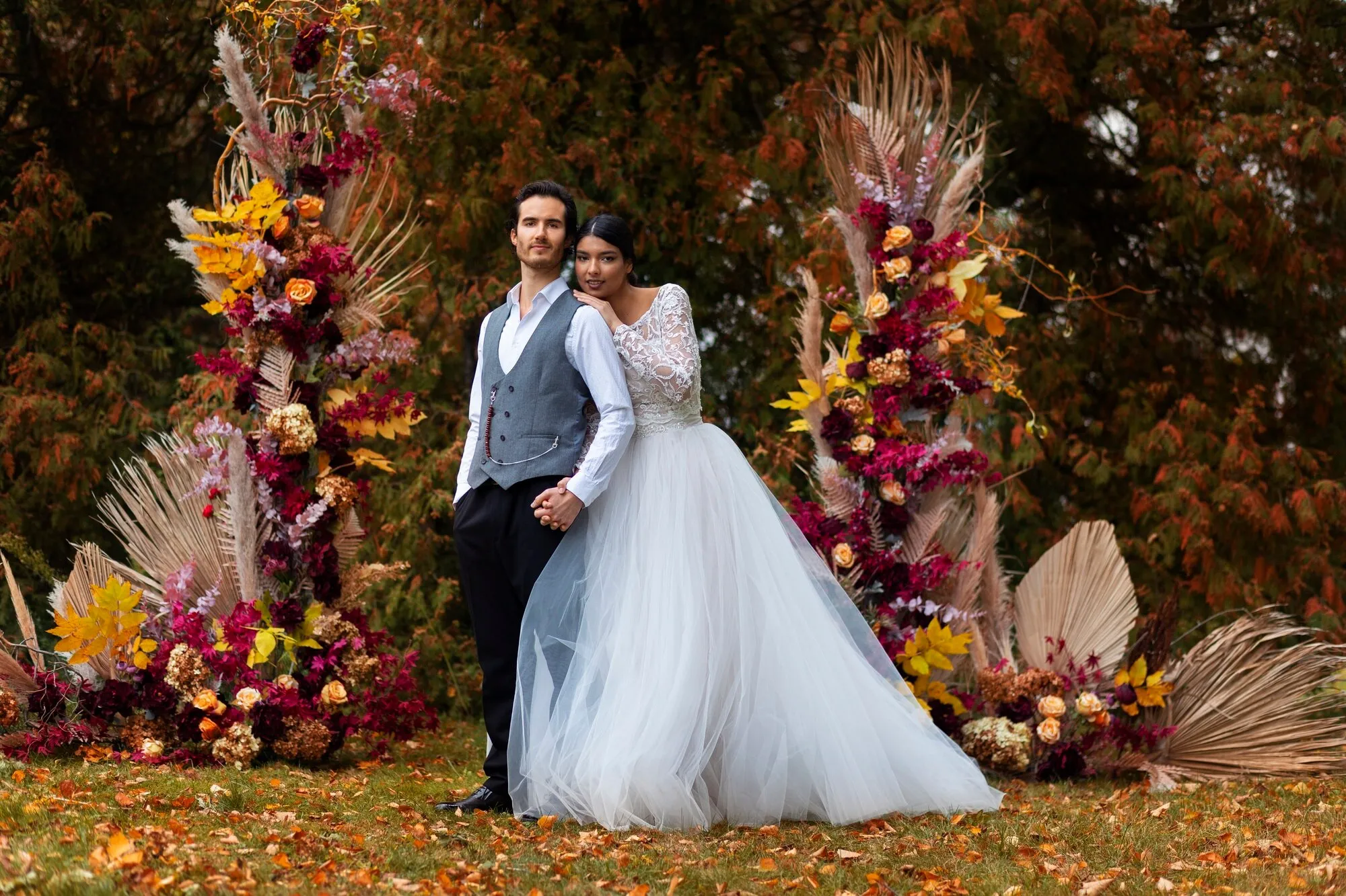 Videographer filming wedding vows with a stabilized cinema camera in Atlanta